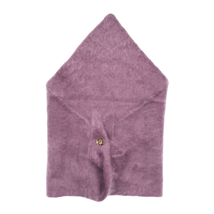 Pure Brushed Luxury Cashmere Triangle Head Scarf - VIOLET - Heritage Of Scotland -
