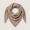 Pure Brushed Luxury Cashmere Triangle Head Scarf - WHEAT - Heritage Of Scotland -