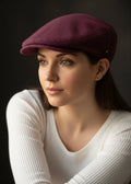 Pure Wool Aran Cap | Plum