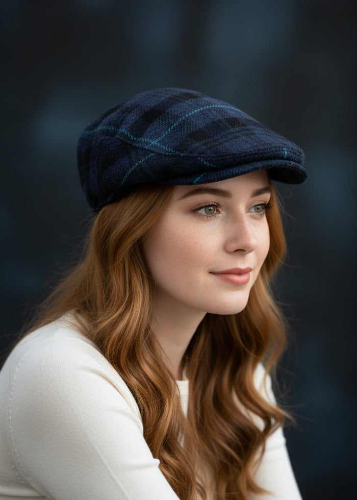 Pure Wool Aran Cap | Sky
