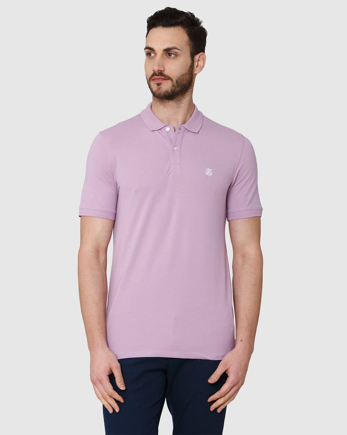 Purple Polo Neck T-Shirt