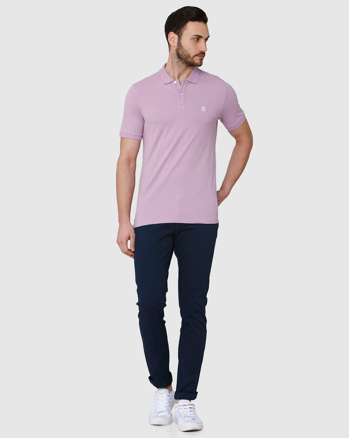 Purple Polo Neck T-Shirt