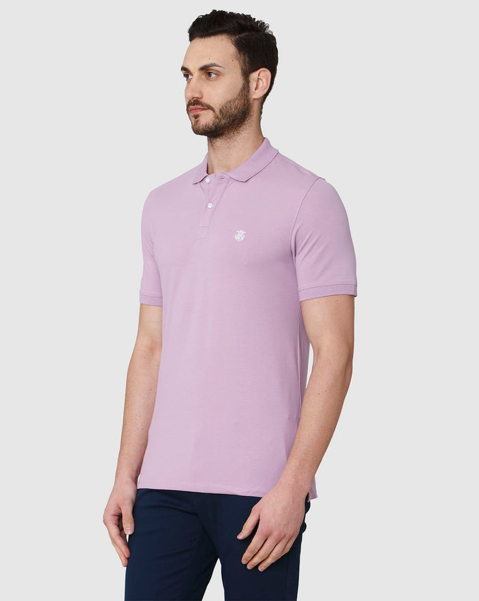 Purple Polo Neck T-Shirt