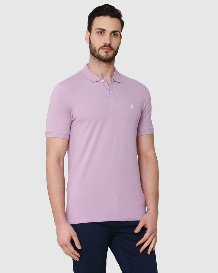Purple Polo Neck T-Shirt