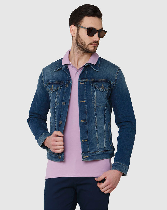 Purple Polo Neck T-Shirt