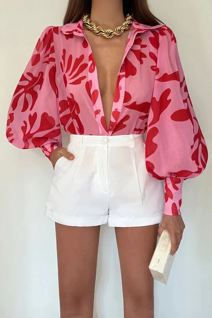 Rachel Shirt (Pink/ Red)