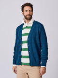 Aubin Washed Indigo Rainham Cotton Stitch Detail Cardigan | Cardigan