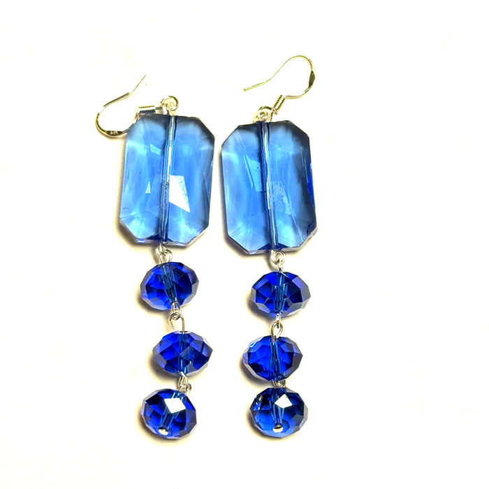 Style the Rectangle Tiered Crystal Earring exclusively at Born To Glam