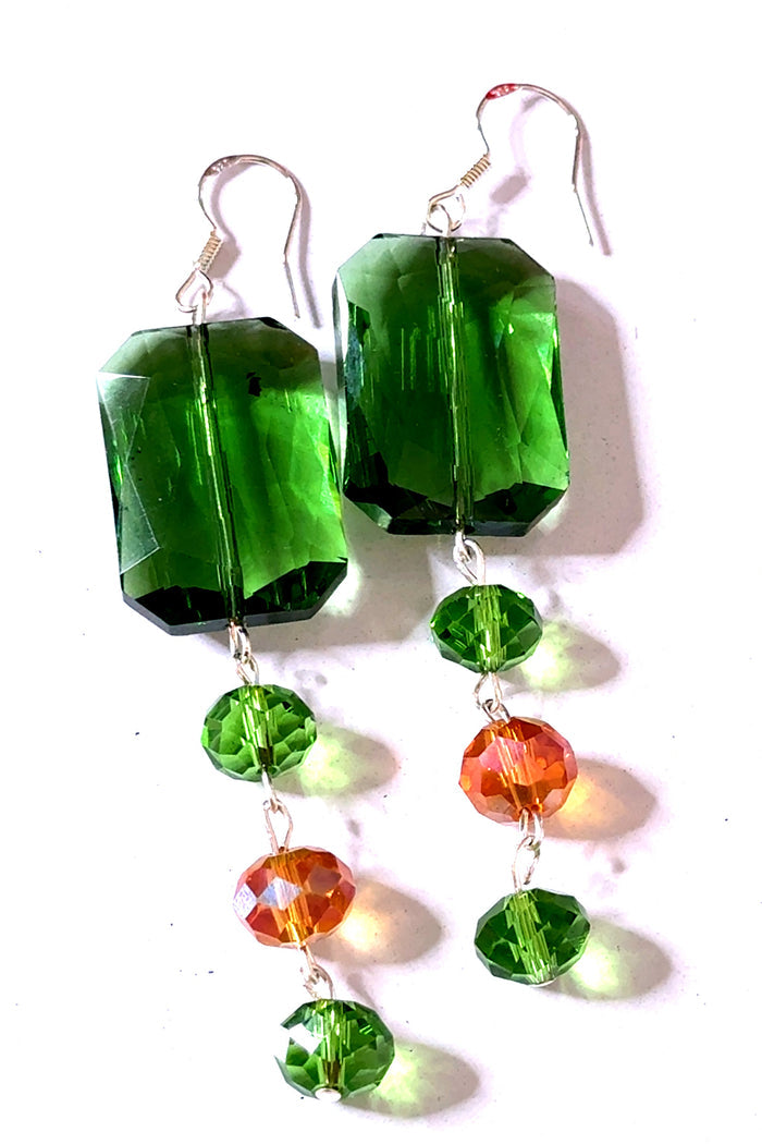 Style the Rectangle Tiered Crystal Earring exclusively at Born To Glam