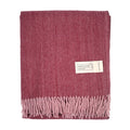 Recycled Wool Herringbone Blanket with Fringe - Soft Warm Throw - EMINENCE - Heritage Of Scotland -