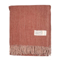 Recycled Wool Herringbone Blanket with Fringe - Soft Warm Throw - SPICE - Heritage Of Scotland -