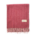 Recycled Wool Herringbone Knee Blanket – Pastel Fringed Throw - EMINENCE