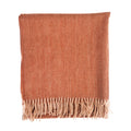 Recycled Wool Herringbone Knee Blanket – Pastel Fringed Throw - SPICE