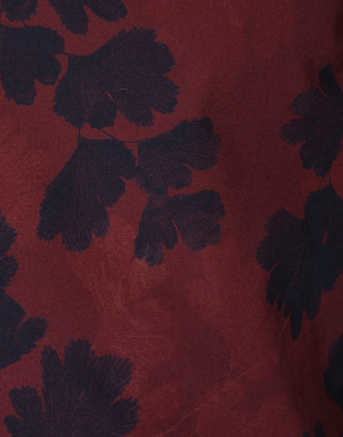 Red Floral Print Full Sleeves Shirt