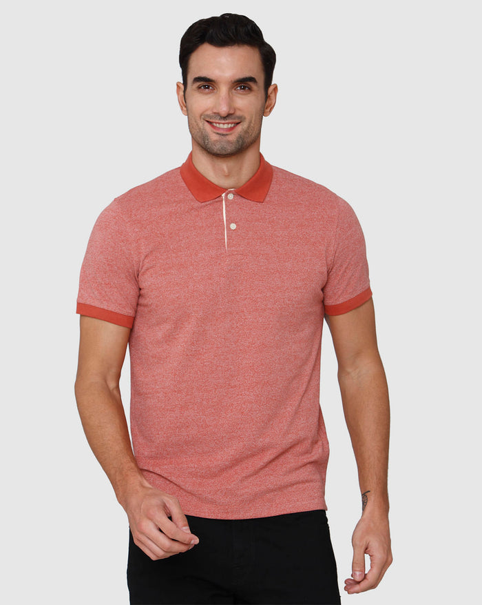 Red Polo Neck T-Shirt