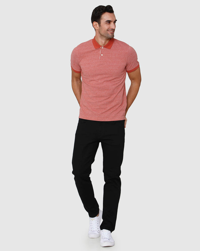 Red Polo Neck T-Shirt