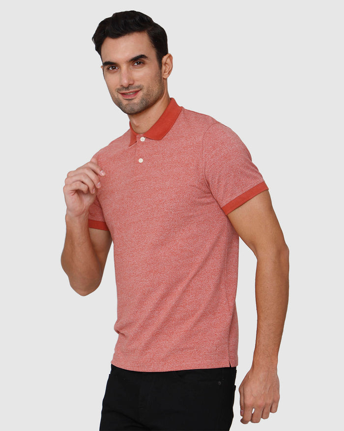 Red Polo Neck T-Shirt