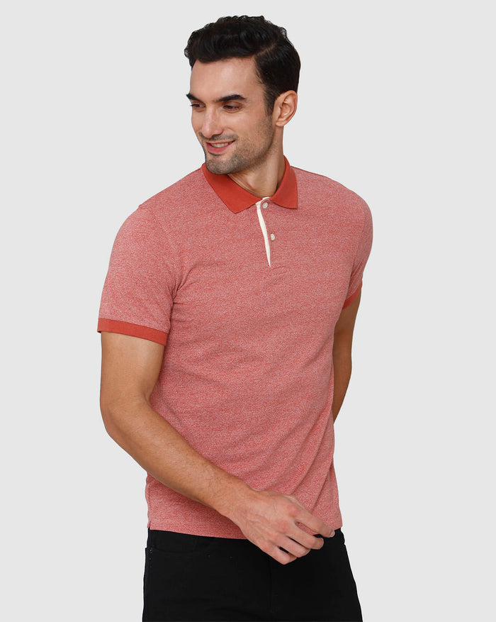 Red Polo Neck T-Shirt
