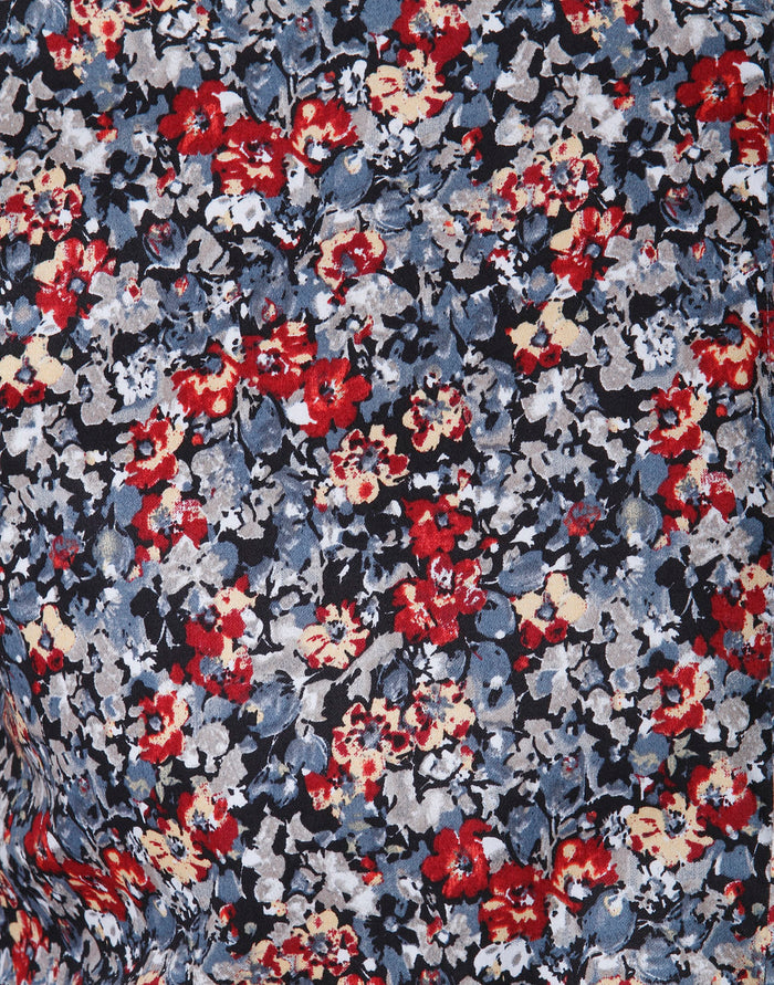Red Printed Full Sleeves Shirt