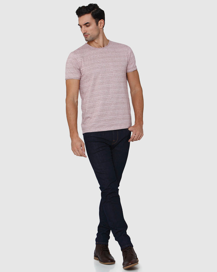 Red Striped Crew Neck T-Shirt