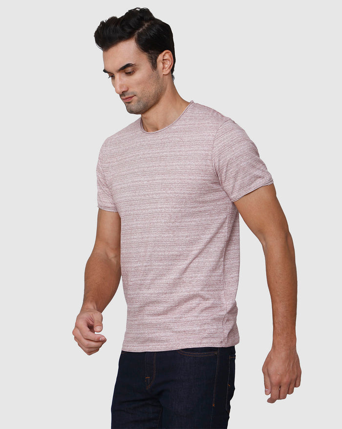 Red Striped Crew Neck T-Shirt