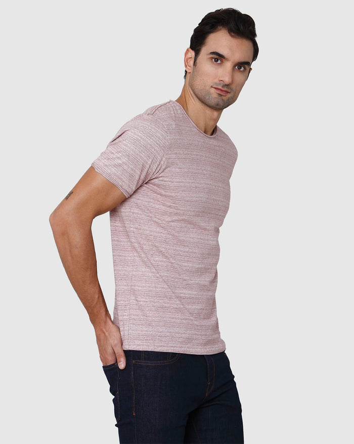 Red Striped Crew Neck T-Shirt