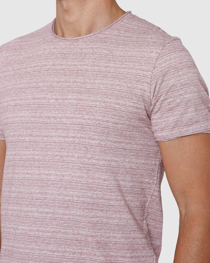 Red Striped Crew Neck T-Shirt