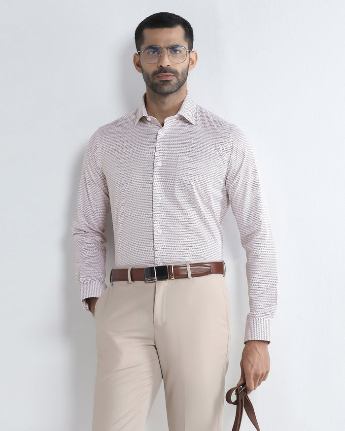 Red Unwrinkle Printed Shirt - Everest