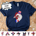 Red, White, and Blue Animals-CHOOSE YOUR ANIMAL- Bella Canvas T-Shirt
