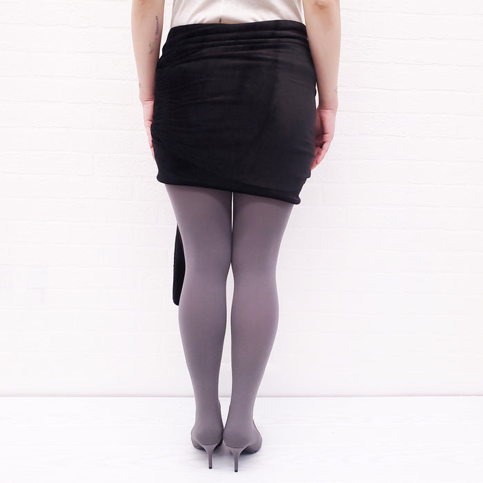 RICK OWENS VELVET SKIRT WITH BONING - SIZE 42
