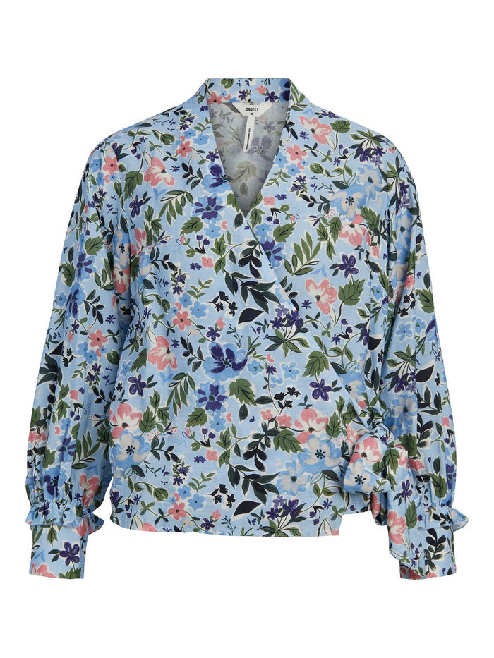 Riga Wrap Top (Serenity Brandied apricot flower)