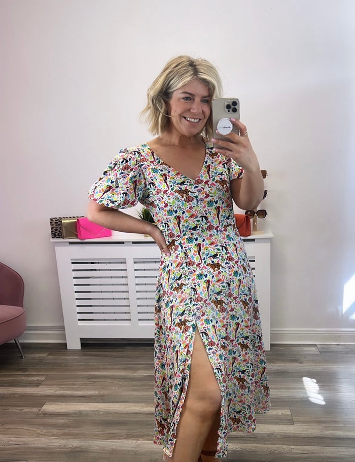 RIGOBERTA DRESS (WHITE/MULTI)