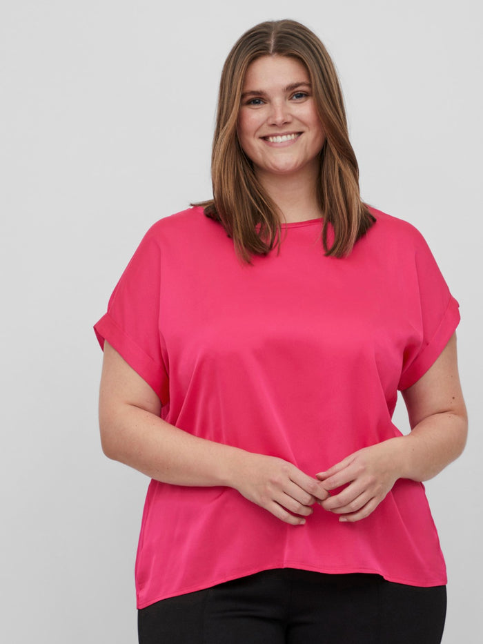 Riley Satin Top (Pink Yarrow)