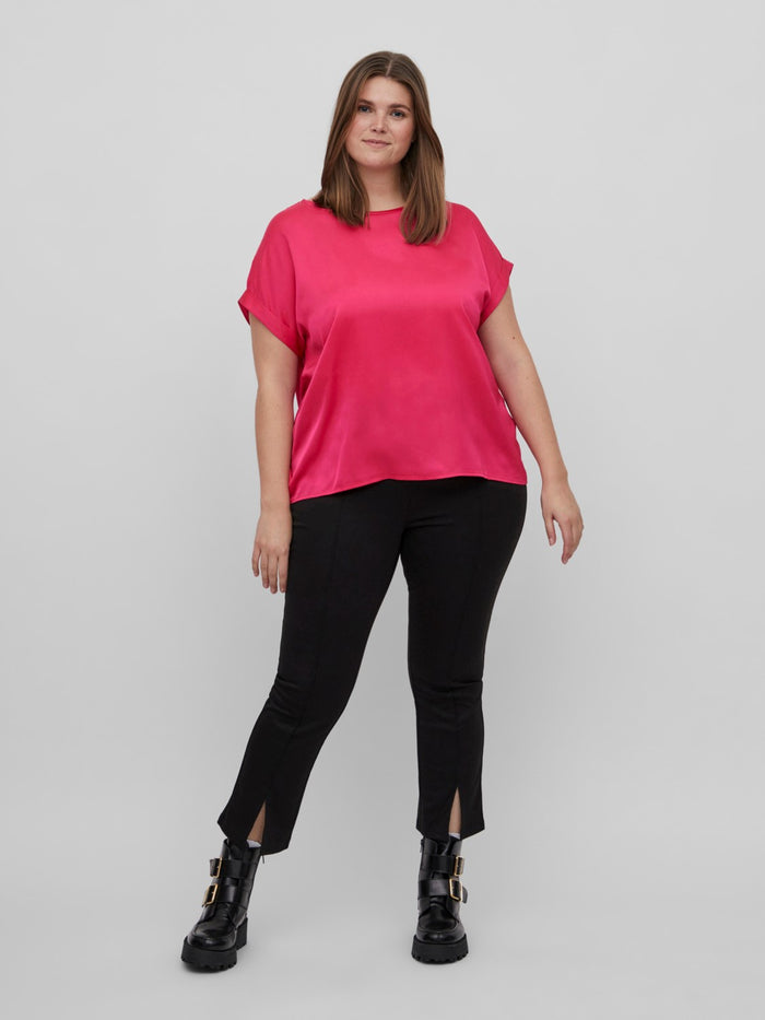 Riley Satin Top (Pink Yarrow)