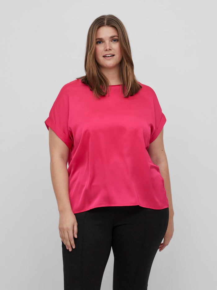Riley Satin Top (Pink Yarrow)