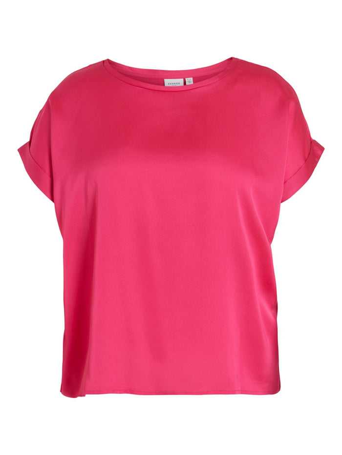 Riley Satin Top (Pink Yarrow)