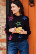 Rita Jumper (Black, Rainbow Stars)