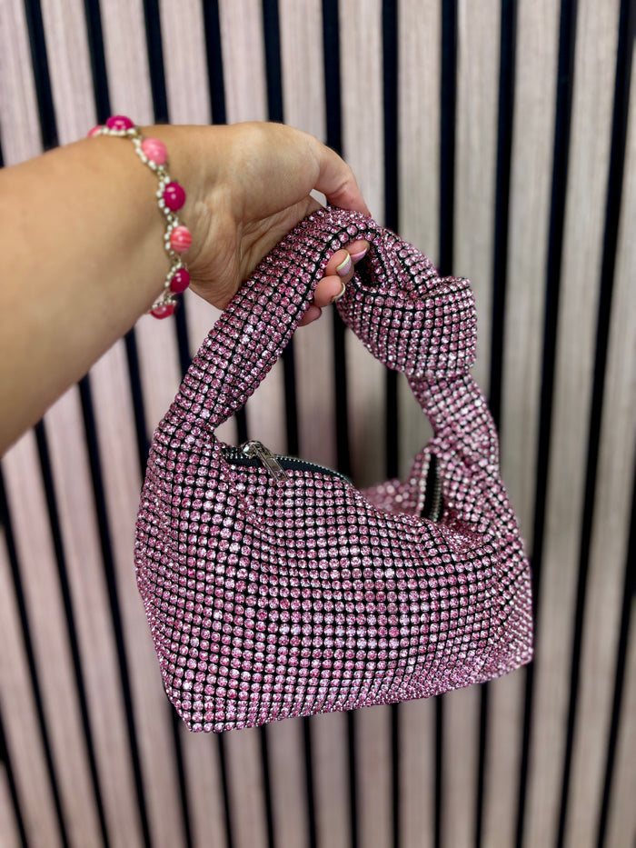 Romona Rhinestone Handbag (Pink)