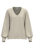 Ronnie Knitted V-Neck Jumper (Sanshell)