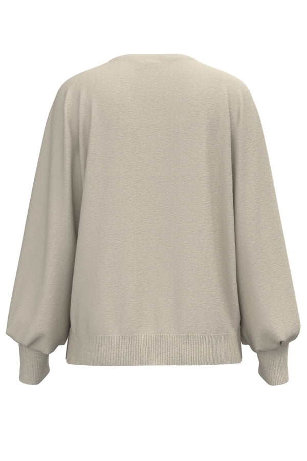 Ronnie Knitted V-Neck Jumper (Sanshell)