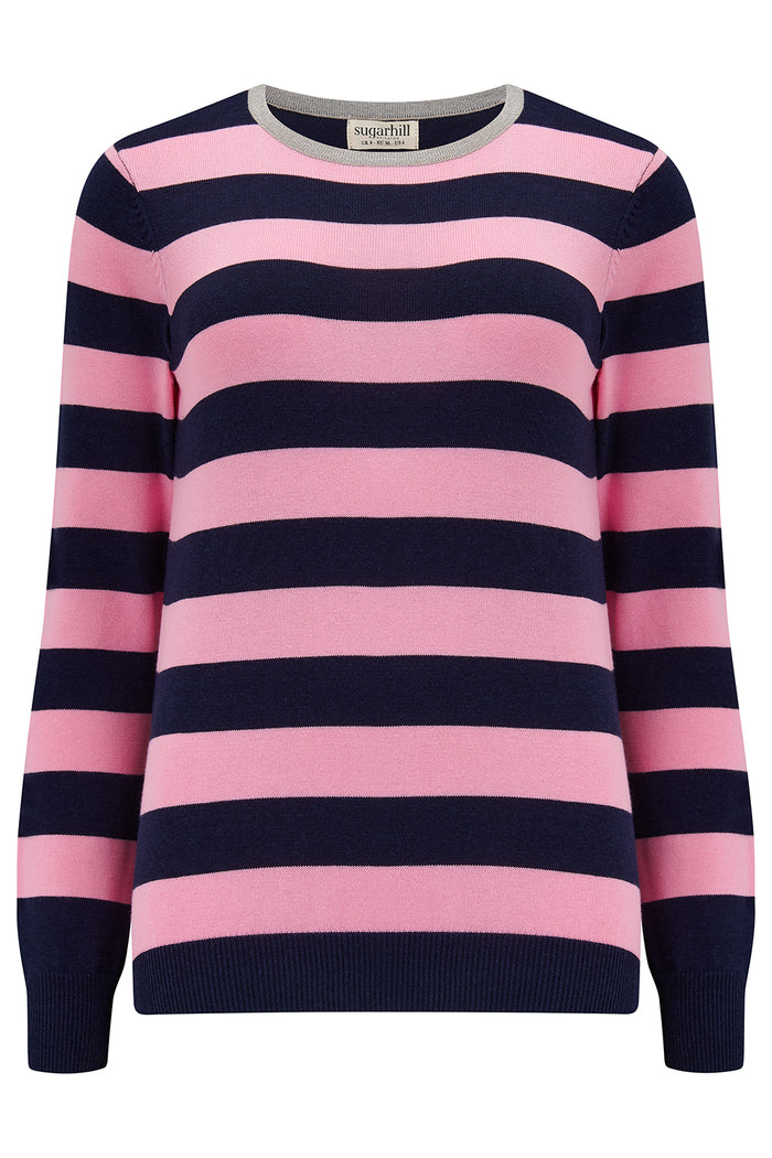 Rowena Jumper (Navy/Pink Silver Collar)