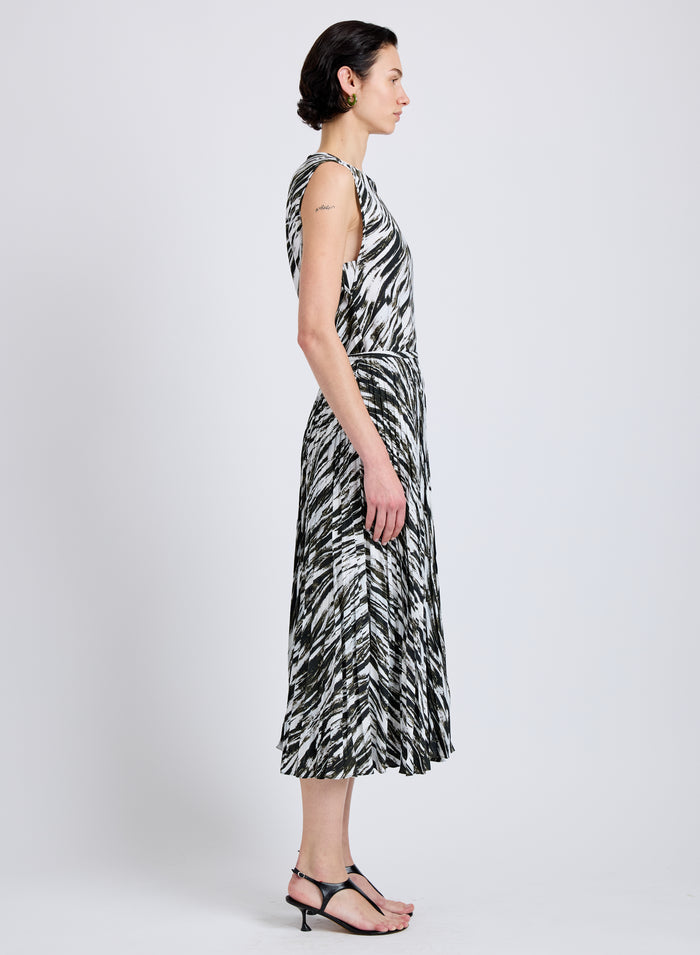 Runa Skirt in Printed Soft Twill