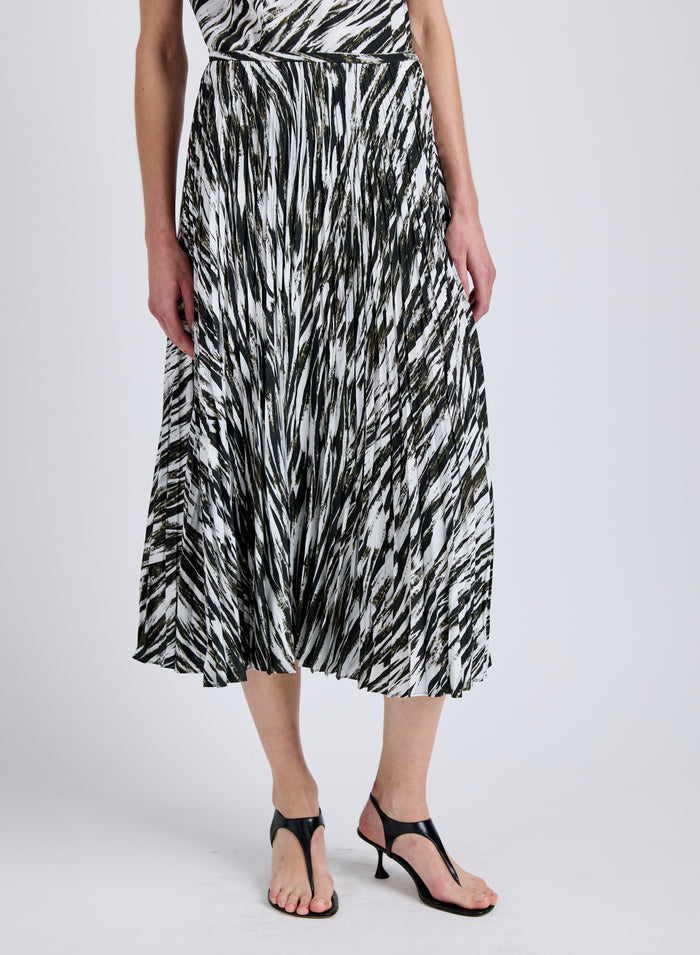 Runa Skirt in Printed Soft Twill