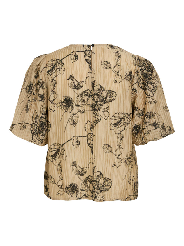 Sachi Puff Sleeve Top (Tigers Eye)