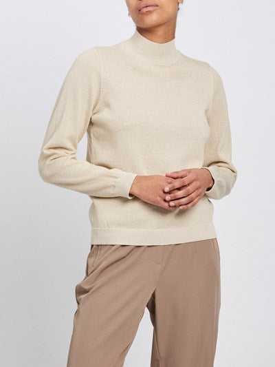 Sanja High Neck Glitter Top (Birch)