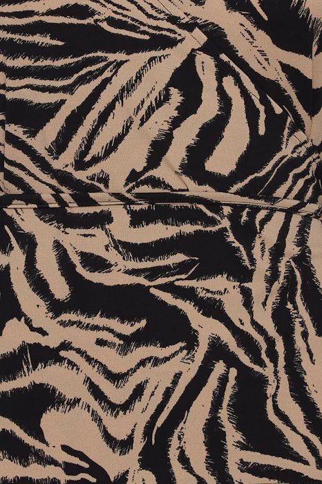 SANNY WRAP TOP (BLACK & TAN)