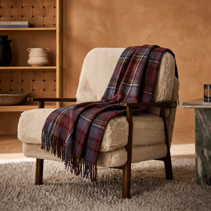 Scottish Highland Tartan Wool Blend Blanket Throw - ANDERSON - Heritage Of Scotland -