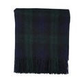 Scottish Highland Tartan Wool Blend Blanket Throw - BLACK WATCH - Heritage Of Scotland -