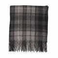 Scottish Highland Tartan Wool Blend Blanket Throw - BUCHANAN GREY - Heritage Of Scotland -