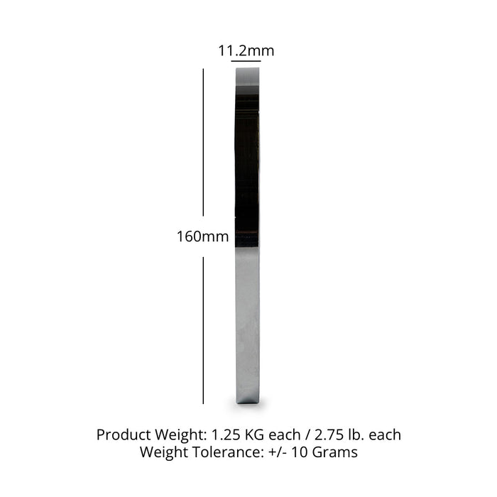 1.25 KG Pair Calibrated Steel Plates
